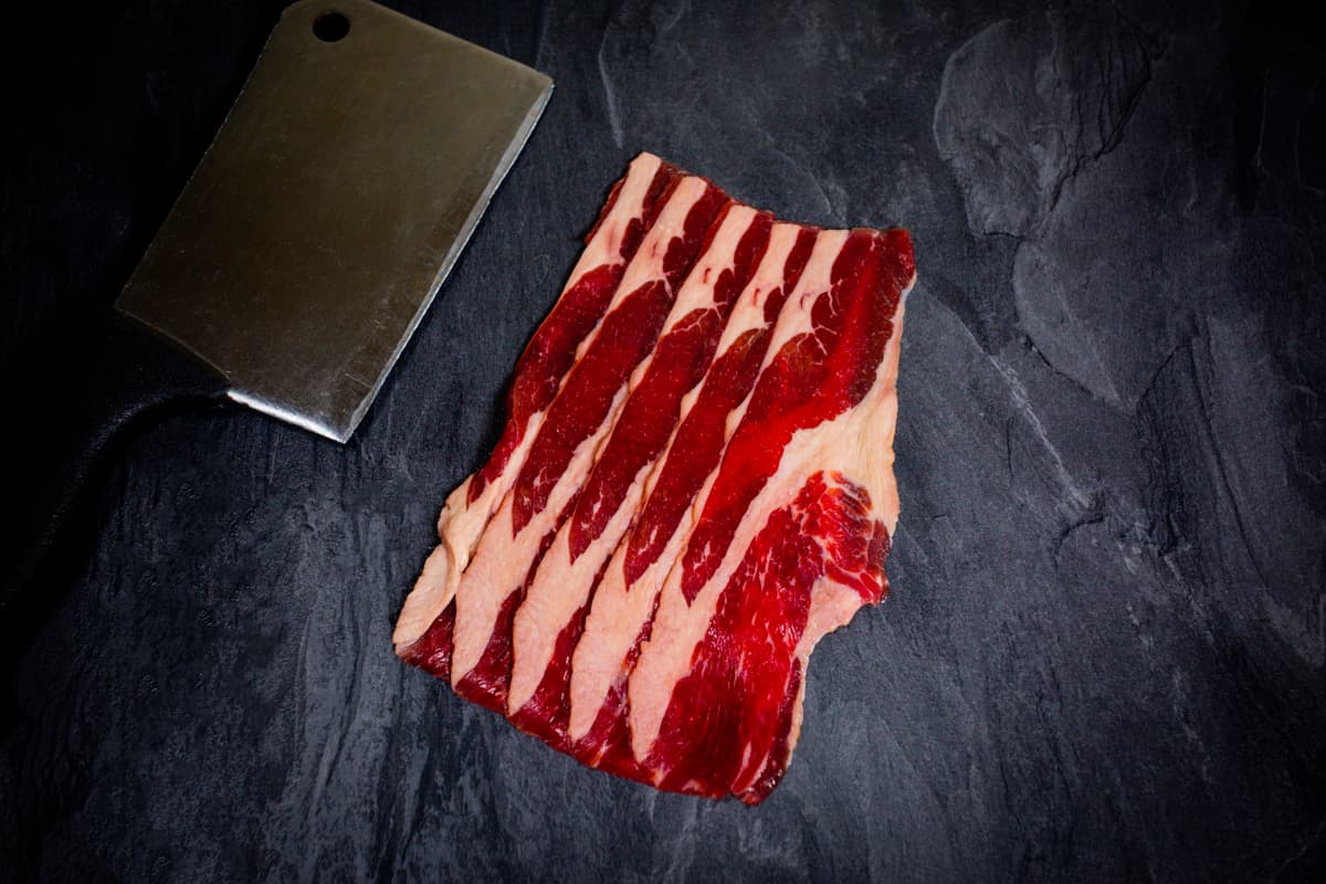 Halal beef bacon. Yes, really.