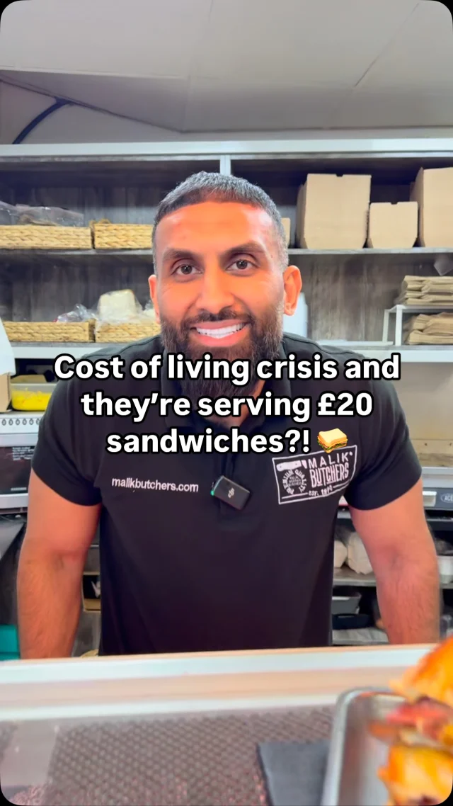 Is it fair for Malik Butchers to sell a sandwich for £20 when we’re in a cost of living crisis?

🔗 www.malikbutchers.com 
📍64 Dunstall Road, Wolverhampton, WV60NJ

#malikbutchers #halalbutchers #halalmeat #deli #sausages #butchers #explore